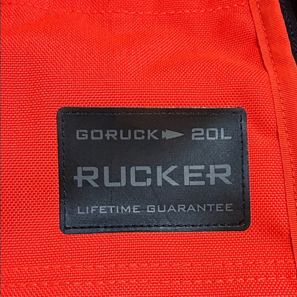 GORUCK Black with orange interior Rucker 4.0, 20L - Picture 6 of 6